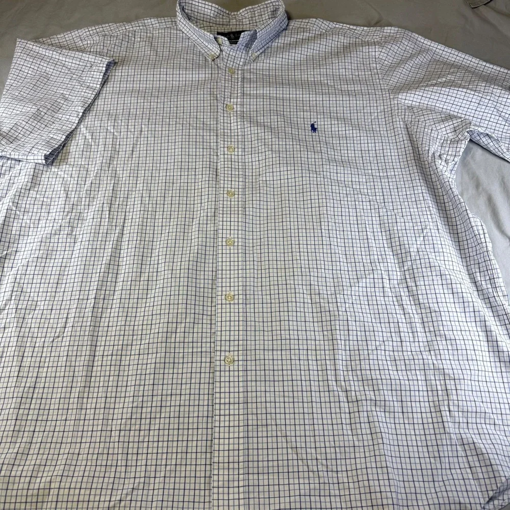 Lot of 2 Polo Ralph Lauren Men's 4XB Shirts Short Sleeve Button Down & Polo